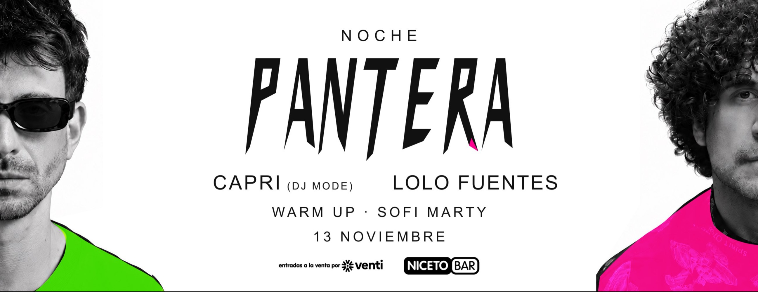 NOCHE PANTERA en Niceto Bar